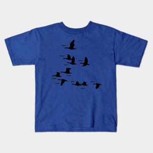 Flock of Geese Honking Kids T-Shirt